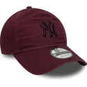 gebogene-bordeauxrote-verstellbare-9twenty-colour-pack-kappe-der-new-york-yankees-mlb-von-new-era