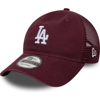 Gorra Trucker Granatrot 9TWENTY Colour Pack der Los Angeles Dodgers MLB von New Era