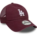 bordeauxfarbene-9twenty-colour-pack-trucker-kappe-der-los-angeles-dodgers-mlb-von-new-era