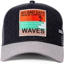 coastal-no-bad-days-hft-black-and-grey-trucker-hat