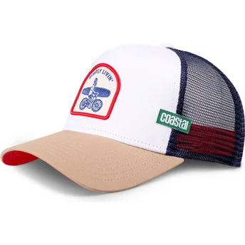 Vit och beige trucker-keps Simply Livin HFT från Coastal