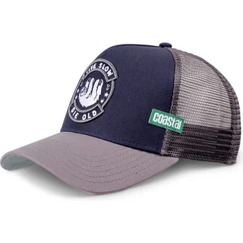 Čepice zaoblená námořnická modrá snapback Live Slow Die Old HFT Coastal