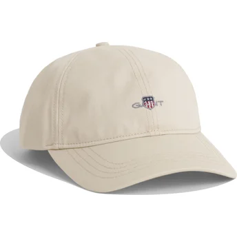 Καπέλο με καμπύλο γείσο μπεζ ρυθμιζόμενο Shield Cotton Twill Putty της Gant