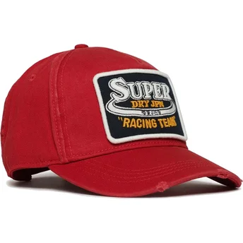 Čepice zaoblená červená nastavitelný Graphic Red Superdry