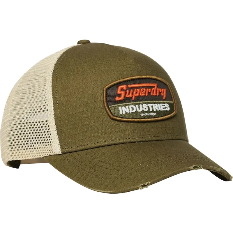 trucker-kappe-grun-dirt-road-dark-khaki-von-superdry