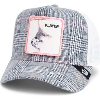Goorin Bros. Player Possum Luxury Moon The Farm Marineblau und Weiß Trucker Kappe