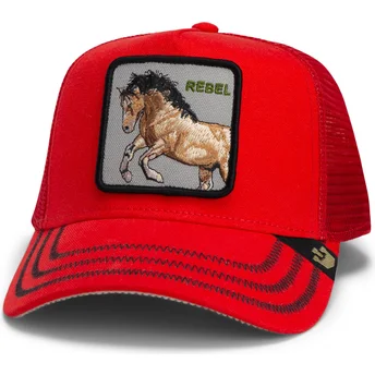 Čepice zaoblená červená snapback Goorin Bros. Horse Rebel The Wild West Core Canvas The Farm Red Hat The Farm Goorin Bros.