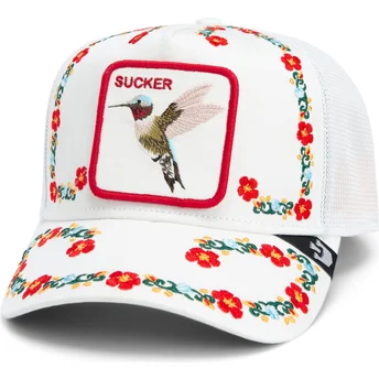 Cap zaoblená white snapback Goorin Bros. Hummingbird Sucker Necessary Nectar Flora Fauna The Farm White Hat The Farm de Goorin Bros.