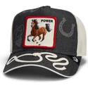 cepice-zaoblena-zadne-zvire-namornicka-modra-snapback-goorin-bros-power-full-throttle-horse-play-the-farm-navy-blue-hat-the-farm