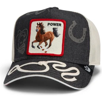 Čepice zaoblená žádné zvíře námořnická modrá snapback Goorin Bros. Power Full Throttle Horse Play The Farm Navy Blue Hat The Farm de Goorin Bros.