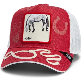 Cap zaoblená red snapback Goorin Bros. High Way Up Horse Play The Farm Red Hat The Farm de Goorin Bros.