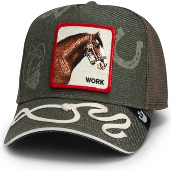 Čepice zaoblená žádné zvíře zelená snapback Goorin Bros. Work Double Shift Horse Play The Farm Green Hat The Farm de Goorin Bros.