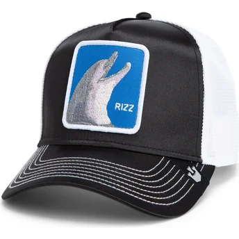 Cap zaoblená black snapback Goorin Bros. Dolphin Rizz Rizzky Bizznizz Great Escape The Farm Black and White Hat The Farm de Goorin Bros.