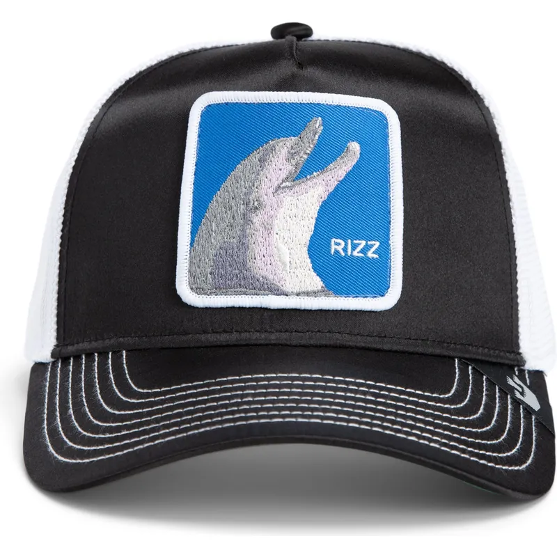 cepice-zaoblena-zadne-zvire-cerna-snapback-goorin-bros-dolphin-rizz-rizzky-bizznizz-great-escape-the-farm-black-and-white-hat-th