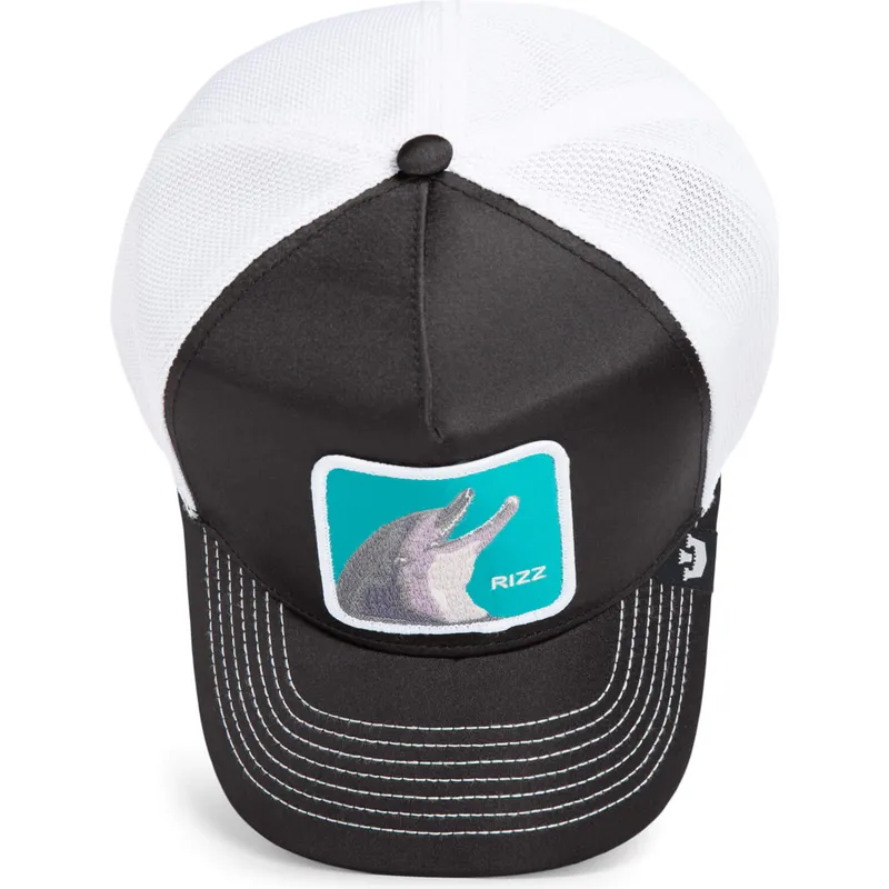 cepice-zaoblena-zadne-zvire-cerna-snapback-goorin-bros-dolphin-rizz-rizzky-bizznizz-great-escape-the-farm-black-and-white-hat-th