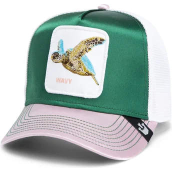 Goorin Bros. Turtle Wavy Allablur Great Escape The Farm Grön, Vit och Rosa Truckerkeps