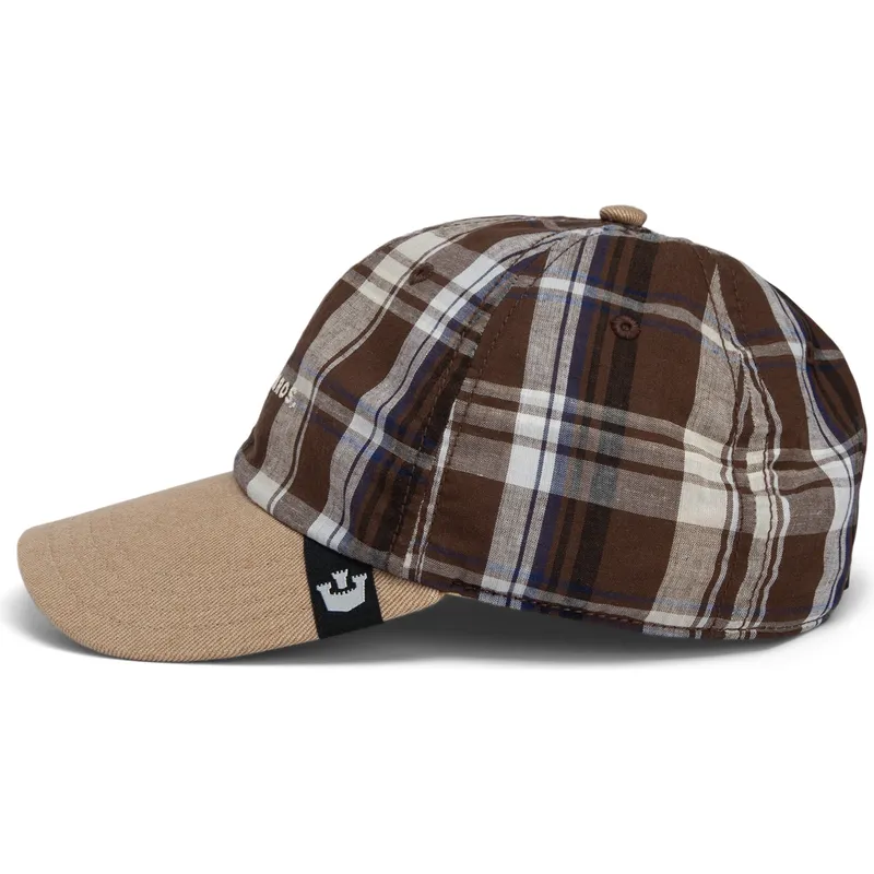 cepice-zaoblena-hneda-snapback-goorin-bros-curved-brim-ask-your-mother-papa-cap-madras-the-farm-brown-cap-the-farm-goorin-bros
