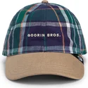 goorin-bros-hardly-working-papa-cap-madras-the-farm-navy-blue-and-brown-snapback