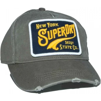 Verstellbare grüne Kappe mit gebogenem Schirm Graphic Khaki Green von Superdry