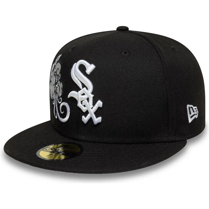 cepice-rovna-cerna-prilehava-59fifty-food-icon-windy-city-chicago-white-sox-mlb-new-era