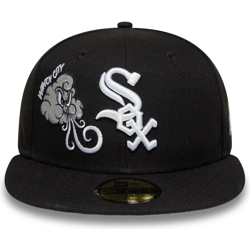 cepice-rovna-cerna-prilehava-59fifty-food-icon-windy-city-chicago-white-sox-mlb-new-era
