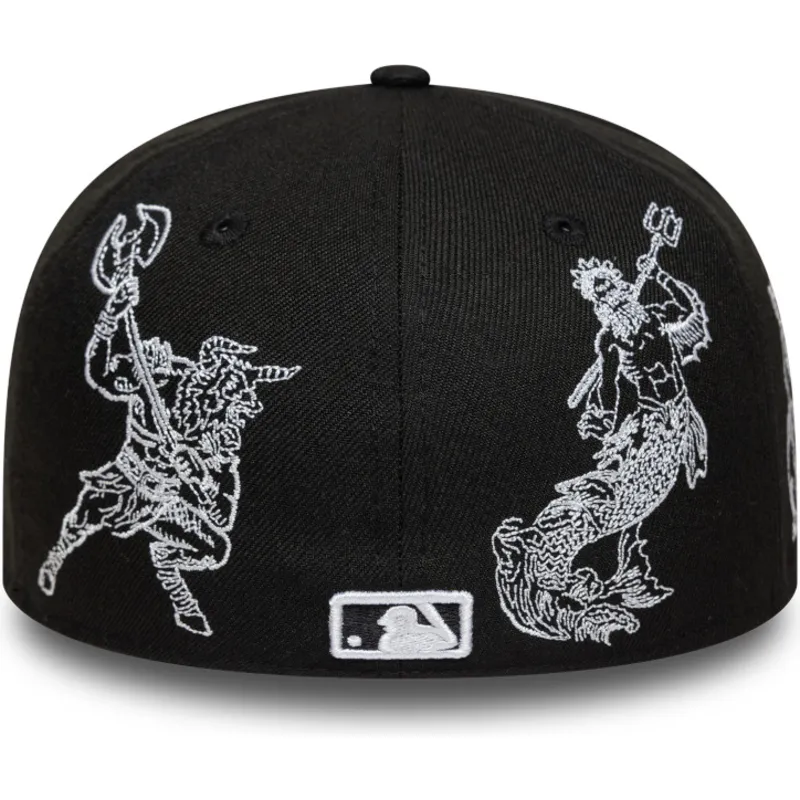 schwarze-enganliegende-59fifty-flatcap-mythical-der-new-york-yankees-mlb-von-new-era