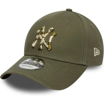 Verstellbare grüne 9FORTY Seasonal Infill Cap der New York Yankees MLB von New Era