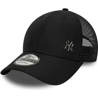 Verstellbare schwarze Trucker-Kappe 9FORTY Flawless der New York Yankees MLB von New Era