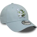 los-angeles-dodgers-mlb-9forty-floral-icon-verstellbare-blaue-kappe-mit-gebogenem-schirm-von-new-era