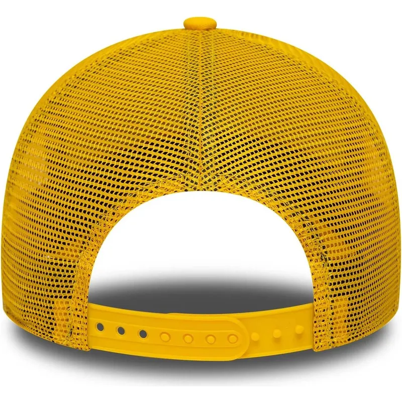 gelbe-trucker-cap-a-frame-league-essential-der-los-angeles-dodgers-mlb-von-new-era