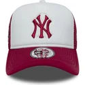 new-era-mlb-new-york-yankees-e-frame-world-series-weisse-und-rote-trucker-kappe-mit-rotem-logo
