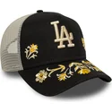 schwarze-trucker-kappe-a-frame-floral-icon-los-angeles-dodgers-mlb-von-new-era