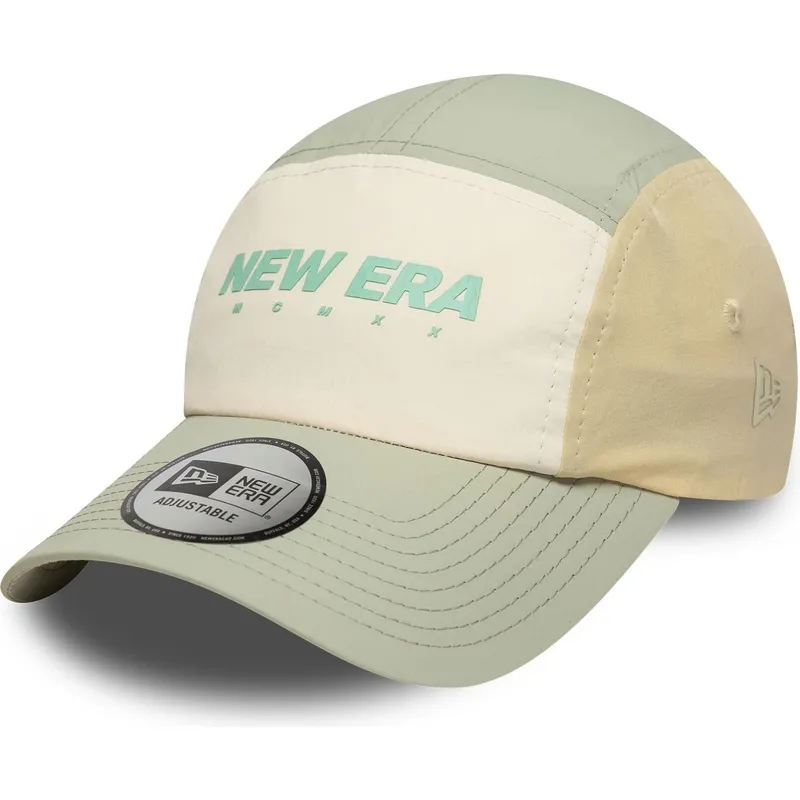 beige-und-grune-verstellbare-curved-cap-runner-tech-von-new-era