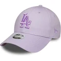 new-era-curved-brim-women-purple-logo-9forty-league-essential-los-angeles-dodgers-mlb-purple-adjustable-cap
