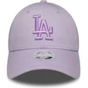 new-era-curved-brim-women-purple-logo-9forty-league-essential-los-angeles-dodgers-mlb-purple-adjustable-cap