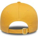 verstellbare-gelbe-damen-cap-mit-gebogenem-schirm-9forty-metallic-logo-der-los-angeles-dodgers-mlb-von-new-era