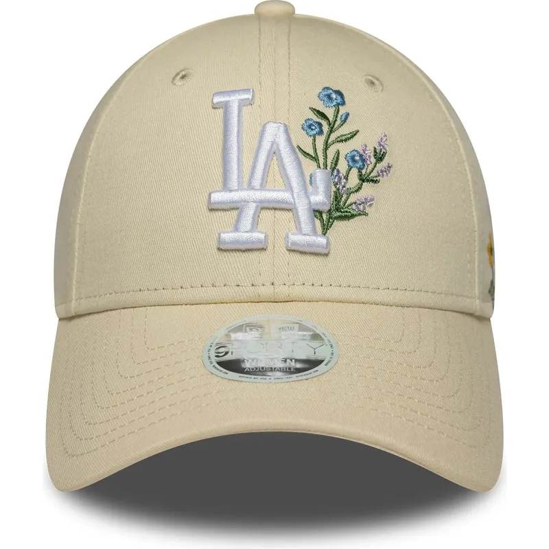 cepice-zaoblena-bezova-nastavitelny-9forty-floral-icon-los-angeles-dodgers-mlb-new-era