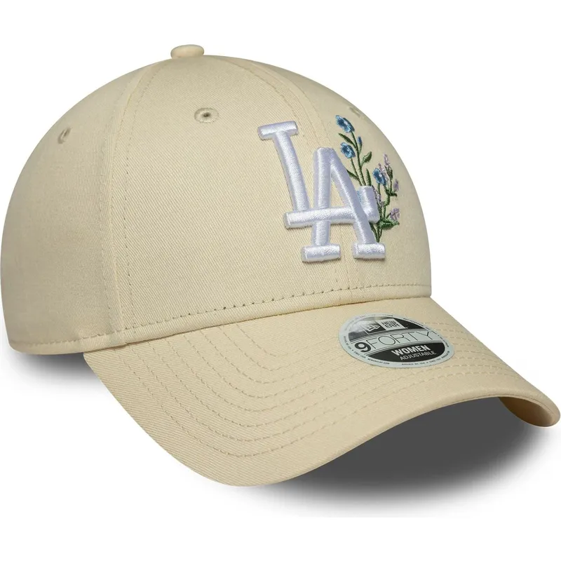 cepice-zaoblena-bezova-nastavitelny-9forty-floral-icon-los-angeles-dodgers-mlb-new-era