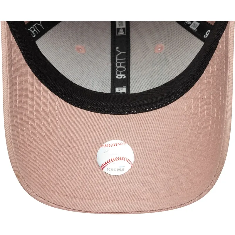 justerbar-rosa-kurvad-keps-for-dam-9forty-beaded-fran-new-york-yankees-mlb-av-new-era
