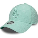 verstellbare-grune-damen-cap-9forty-floral-towelling-der-los-angeles-dodgers-mlb-von-new-era