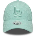 verstellbare-grune-damen-cap-9forty-floral-towelling-der-los-angeles-dodgers-mlb-von-new-era