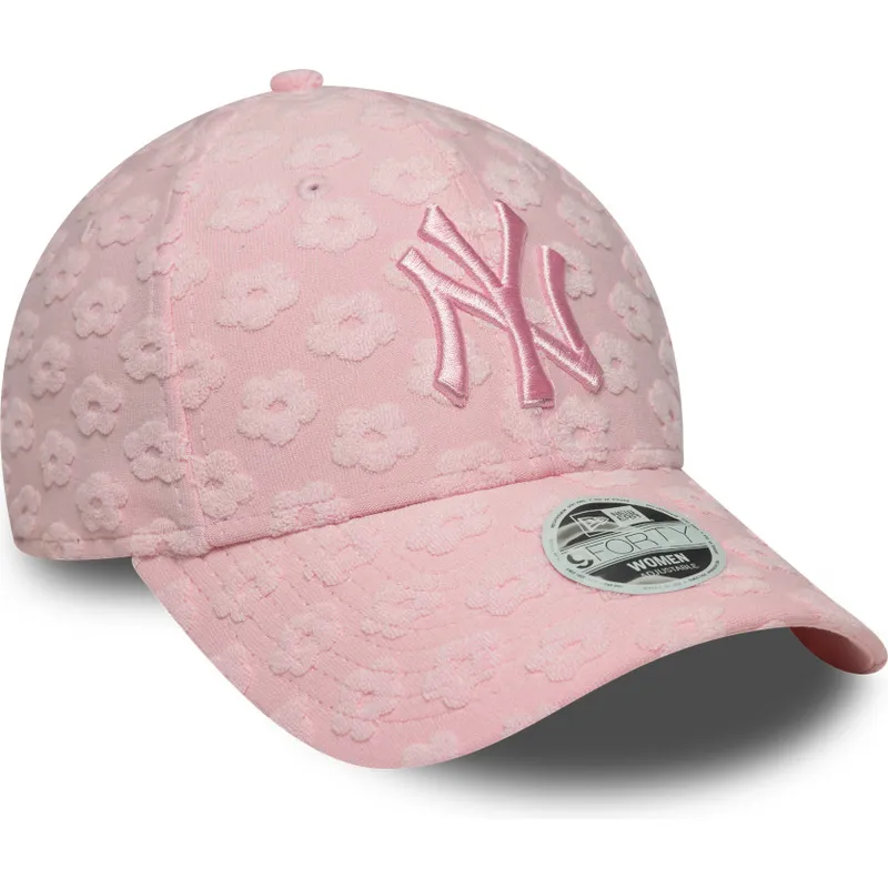 cepice-zaoblena-ruzova-nastavitelny-9forty-floral-towelling-new-york-yankees-mlb-new-era