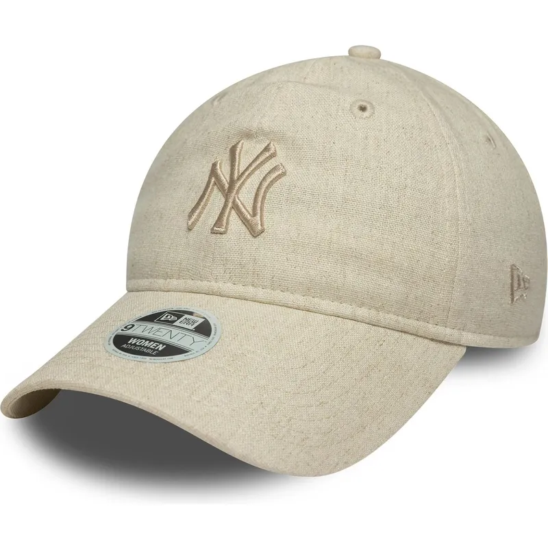 cepice-zaoblena-bezova-nastavitelny-9twenty-linen-new-york-yankees-mlb-new-era