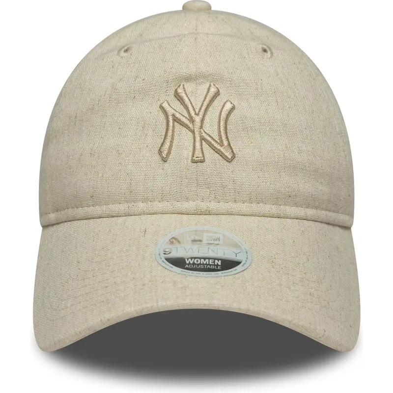 cepice-zaoblena-bezova-nastavitelny-9twenty-linen-new-york-yankees-mlb-new-era