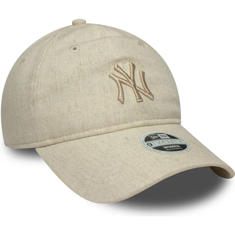 cepice-zaoblena-bezova-nastavitelny-9twenty-linen-new-york-yankees-mlb-new-era