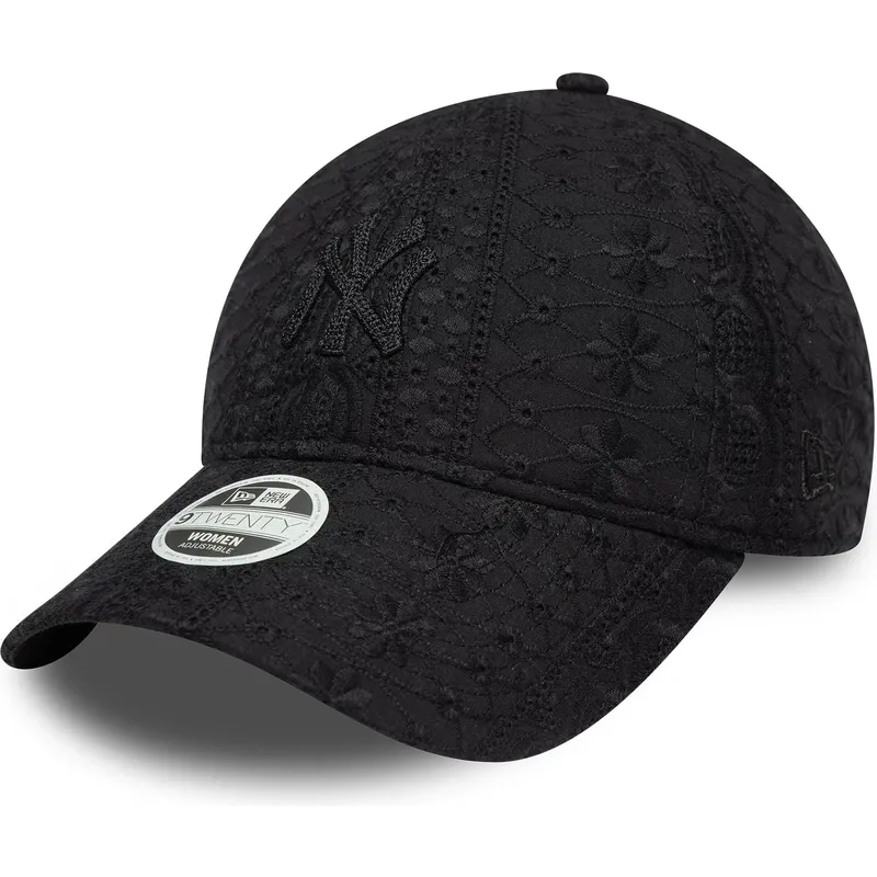 cepice-zaoblena-cerna-nastavitelny-pasek-9twenty-broderie-new-york-yankees-mlb-new-era