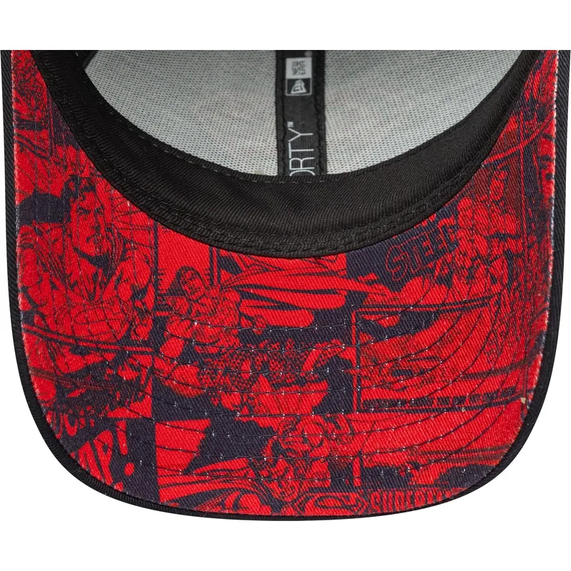 marineblaue-verstellbare-gebogene-kappe-fur-kinder-9forty-all-over-print-von-superman-dc-comics-von-new-era
