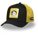 capslab-gaston-lagaffe-hea-black-and-yellow-trucker-hat