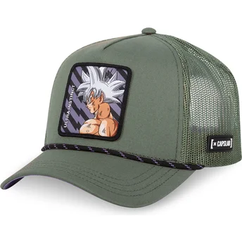 Čepice zaoblená zelená snapback Ultra Instinct DBS6 ULT Son Goku Dragon Ball Capslab