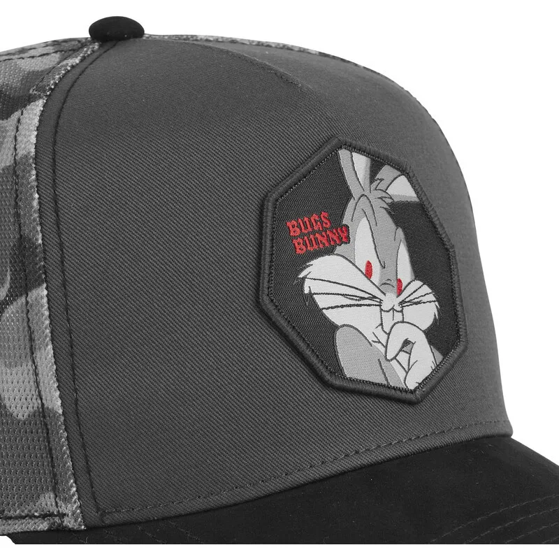 graue-trucker-kappe-bugs-bunny-loo11-bug-looney-tunes-von-capslab
